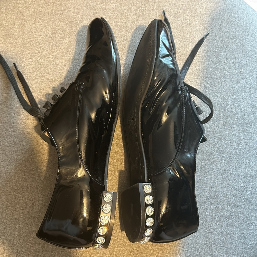 Miu Miu Black Leather Crystal Derby Size 7 1/2 perfect for Christmas parties!๐ช
๐ - Picture 7 of 16
